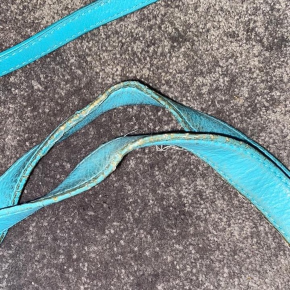 Large Kate Spade teal/turquoise Leather Tote - Picture 2 of 5